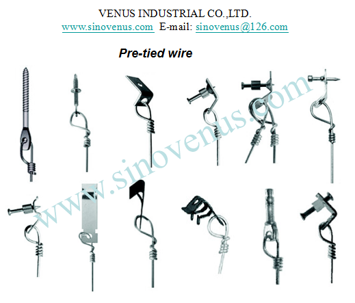 pretied wire with hook